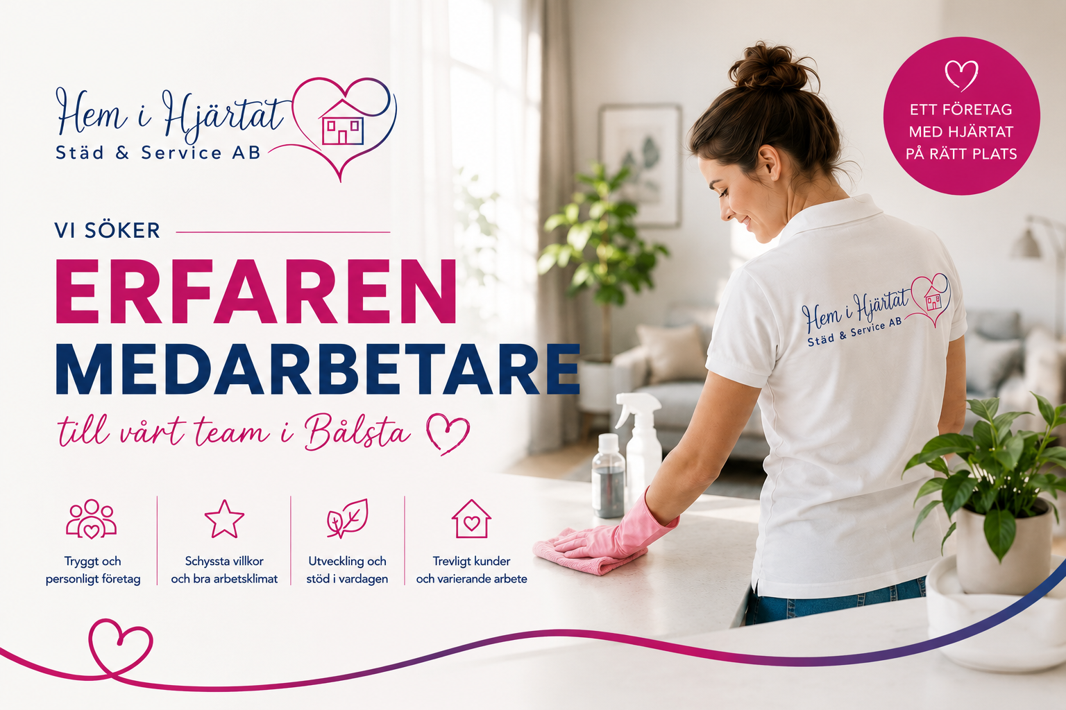 VI på Hem i Hjärtat SÖKER ERFAREN MEDARBETARE 